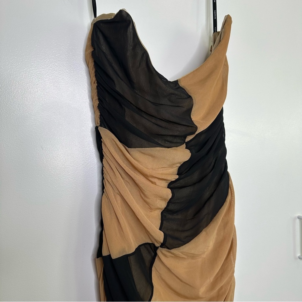 NWOT Retrofete Ford Mesh Dress Black Nude Size Large - Picture 6 of 11